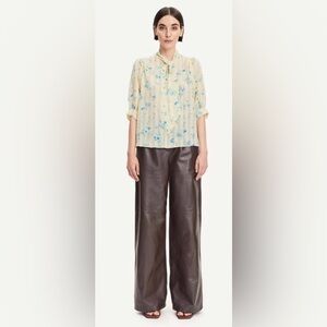 Samsoe Samsoe Dorothe SS Blouse Corn Lace Size L Cottagecore Boho Breezy